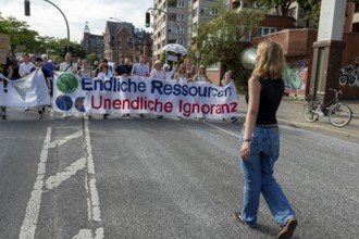 Worldwide climate strike by Fridays for Future under the motto Exit Gas - Enter Future,