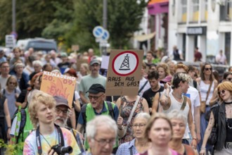 Worldwide climate strike by Fridays for Future under the motto Exit Gas - Enter Future,
