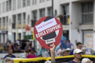 Worldwide climate strike by Fridays for Future under the motto Exit Gas - Enter Future,