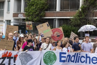 Worldwide climate strike by Fridays for Future under the motto Exit Gas - Enter Future,