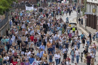 Worldwide climate strike by Fridays for Future under the motto Exit Gas - Enter Future,