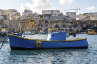 Beautiful view of Marsaxlokk, traditional maltese fisherman village on south of the island, Malta