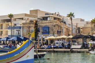 Beautiful view of Marsaxlokk, traditional maltese fisherman village on south of the island, Malta