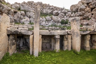 Scenic, ancient Ggantija Megalithic Temples in Gozo, Malta
