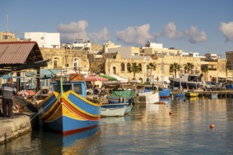 Beautiful view of Marsaxlokk, traditional maltese fisherman village on south of the island, Malta