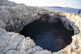 Inland Sea in Dwejra, Gozo, Natural Coastal Sinkhole in Malta