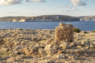 Comino island seen from northern part of Malta, Armier Bay, Malta