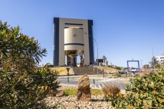 The Independence Memorial Museum in Windhoek, Namibia August 9, 2025: honors Dr. Sam Nujoma and the