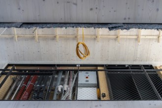 Bauhaus Archive construction site, interior shot on the open day, Klingelhöferstraße, Berlin,