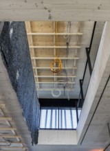 Bauhaus Archive construction site, interior shot on the open day, Klingelhöferstraße, Berlin,