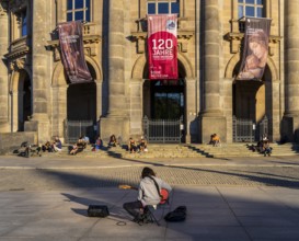 Evening sun at the Bodemuseum, Museum Island, Berlin, Germany