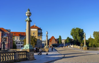 Evening sun at the Bodemuseum, Monbijou Bridge, Museum Island, Berlin, Germany