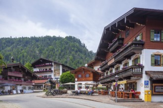 Town hall with catering, Reit im Winkl, Chiemgau, Upper Bavaria, Bavaria, Germany