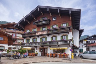 Town hall with catering, Reit im Winkl, Chiemgau, Upper Bavaria, Bavaria, Germany