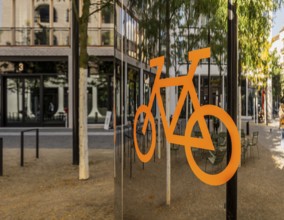 Bicycle car park, inner courtyard, Am Tacheles, Oranienburger Straße, Berlin, Germany