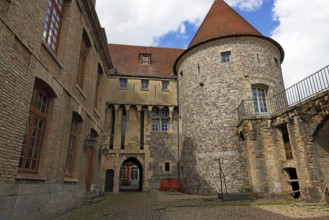Medieval castle Dieppe, Château de Dieppe, interior view, entrance area, hilltop castle, Alabaster