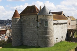Medieval castle Dieppe, Château de Dieppe, hilltop castle, Alabaster Coast, Côte d'Albatre, Dieppe,