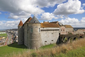 Medieval castle Dieppe, Château de Dieppe, hilltop castle, Alabaster Coast, Côte d'Albatre, Dieppe,