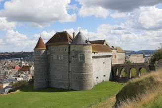 Medieval castle Dieppe, Château de Dieppe, hilltop castle, Alabaster Coast, Côte d'Albatre, Dieppe,