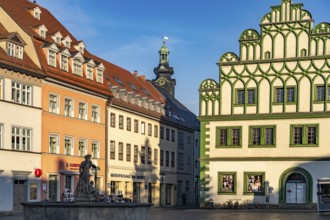 On the market square in Weimar, Thuringia, Germany