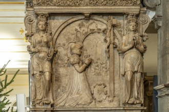 The epitaph in the town church of St Peter & Paul or Herderkirche in Weimar, Thuringia, Germany
