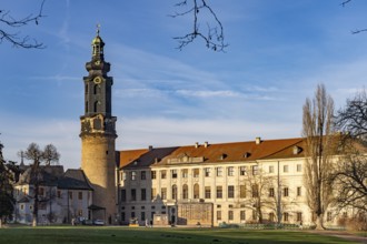 Weimar City Palace with castle tower Weimar, Thuringia, Germany