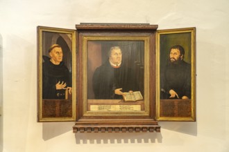 The Luther Shrine, triptych with picture of Martin Luther in the City Church of St Peter & Paul or
