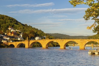 Old Bridge, Nekar, River, Heidelberg, Electoral Palatinate, Baden-Württemberg, Germany