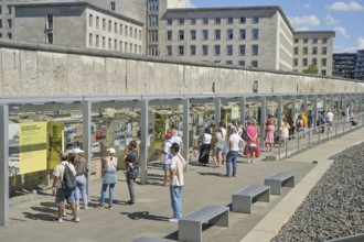 Tourists, open-air exhibition, Topography of Terror Documentation Centre, Niederkirchnerstraße,