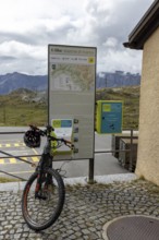 E-bike charging station at the Gotthard Hospice at the top of the pass, Gottardo, Ticino,