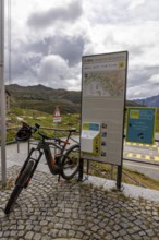 E-bike charging station at the Gotthard Hospice at the top of the pass, Gottardo, Ticino,