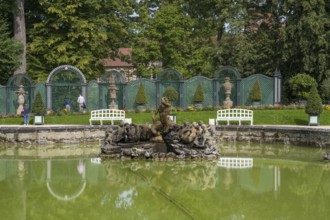 Water basin upper grotto in the palace park, New Palace, Temple of the Sun, Hermitage, Bayreuth,