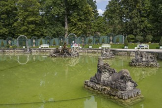 Water basin upper grotto in the palace park, New Palace, Temple of the Sun, Hermitage, Bayreuth,