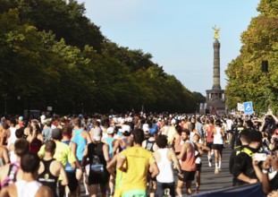 Starting straight of the Berlin Marathon 2025