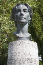 Cosima Wagner, bust, portrait bust by Arno Breker, Richard Wagner Park, on the Green Hill,