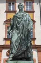 Maximilian II, King of Bavaria, Statue, Old Castle, Tax Office, Bayreuth, Upper Franconia,