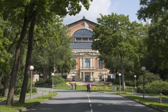 Festival Theatre, Festival Hill, on the Green Hill, Bayreuth, Upper Franconia, Franconia, Bavaria,