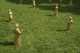 King Ludwig II, The Patron, installation by Ottmar Hörl, Festival Hill, on the Green Hill,