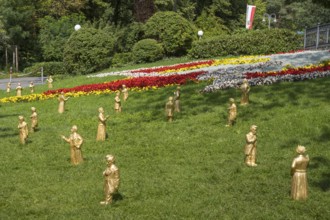 King Ludwig II, The Patron, installation by Ottmar Hörl, Festival Hill, on the Green Hill,