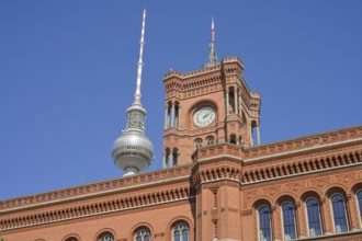 Television tower, Rotes Rathaus, Rathausstraße, Mitte, Berlin, Germany