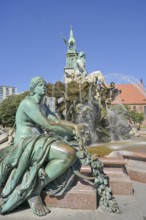 Neptune Fountain, Rathausstraße, Mitte, Berlin, Germany