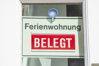 Shield holiday flat occupied, Cuxhaven-Duhnen, Cuxhaven, Lower Saxony, Germany