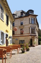 Ettlingen, Germany - August 13th 2025: Beer and wine bar in called 'GoldBlond' in Ettlingen old