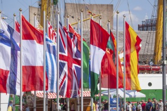 International flags at the Sail, Bremerhaven, Bremen, Germany
