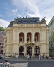 Karlovy Vary Municipal Theatre in the New Rococo style, old town, spa, healing spring, health,