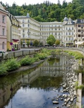 Karlovy Vary Municipal Theatre in the New Rococo style, old town, spa, healing spring, health,
