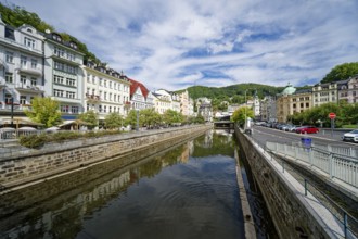 Karlovy Vary Municipal Theatre in the New Rococo style, old town, spa, healing spring, health,