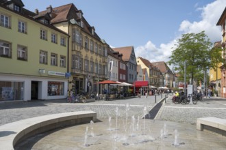 Pedestrian zone, Maximilianstraße, Bayreuth, Upper Franconia, Franconia, Bavaria, Germany