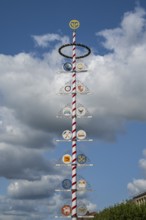 Guild tree of the craftsmen, city centre, Bayreuth, Upper Franconia, Franconia, Bavaria, Germany
