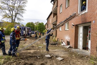 Rescue and recovery of people after a drone attack on residential buildings in a civil defence